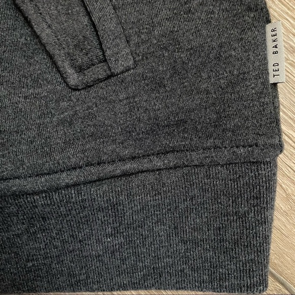 Ted Baker Gray Fleece Button Front Jacket Size 5 (42) - Picture 6 of 12